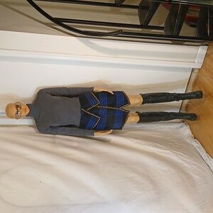 🔥 🔥 Versace Collection Black & Wool Plaid Studded Skirt